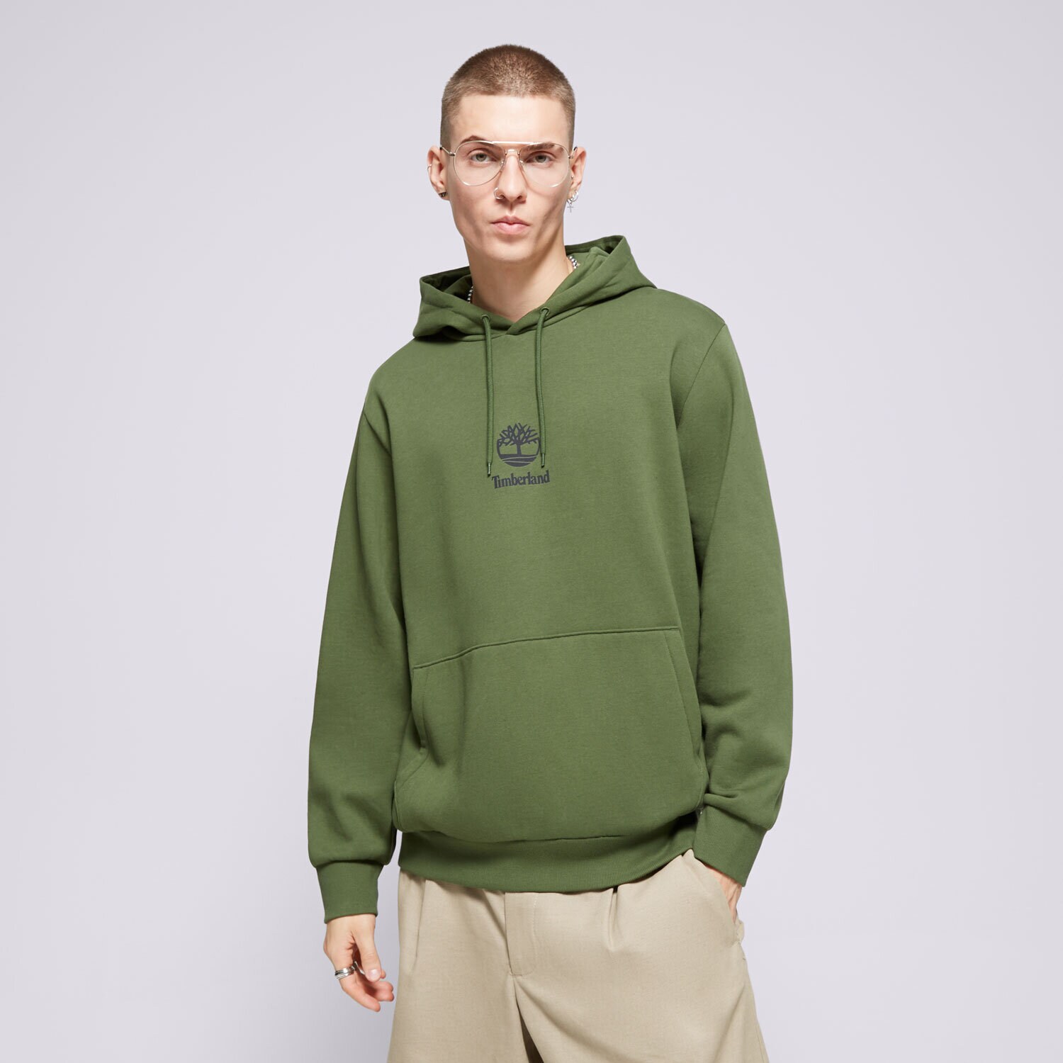 Muške dukserice TIMBERLAND VESTA S KAPULJAČOM NEW SMALL LOGO PRINT TB0A6WZAEIN1 kaki