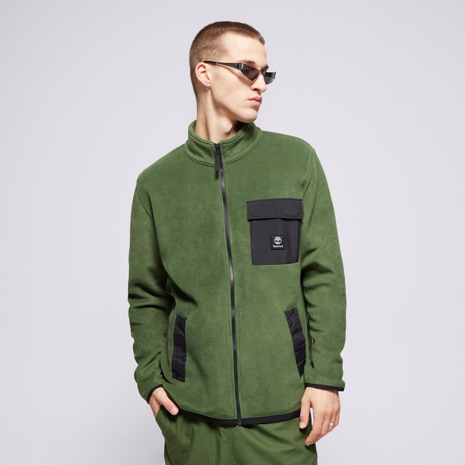 Muške dukserice TIMBERLAND VESTA RASKOPČANA FULL ZIP FLEECE TB0A6WSEEIN1 kaki