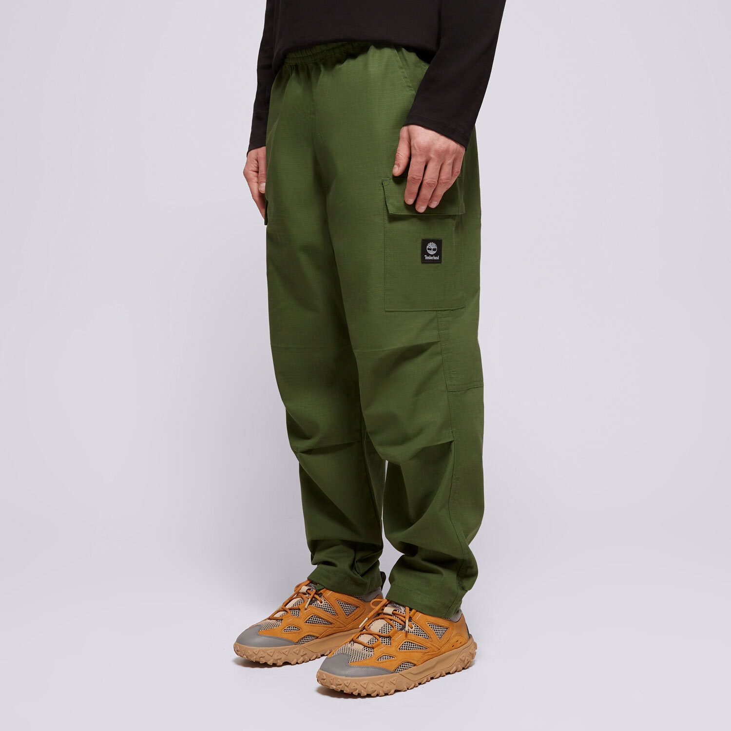 Muške hlače TIMBERLAND HLAČE WOVEN BADGE RIPSTOP CARGO PANT TB0A656FEIN1 kaki