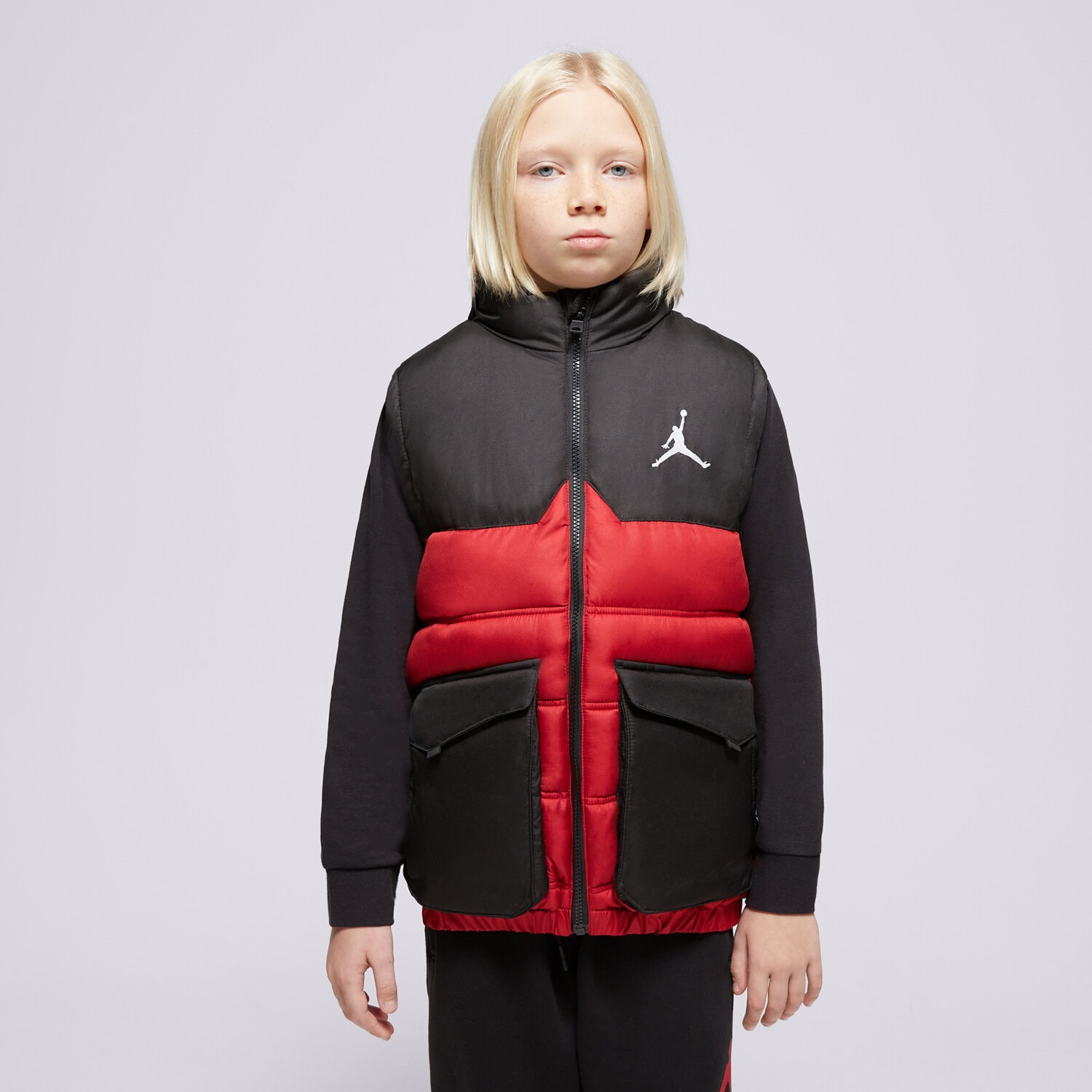 Dječje prsluci JORDAN PRSLUK JDB PUFFER FILLED VEST BOY 95D532-R78 crvena
