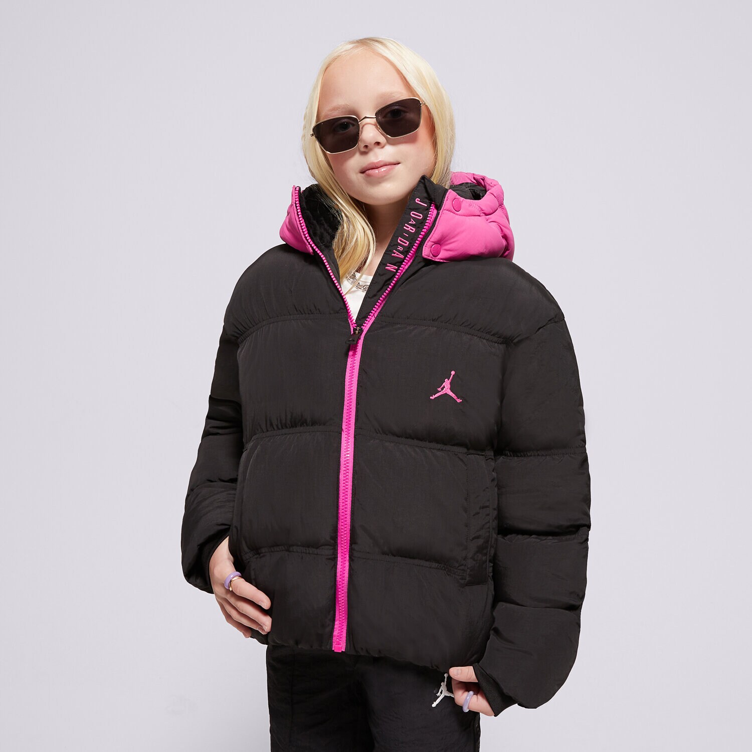 Dječje zimske jakne JORDAN JAKNA ZIMSKA JDG HEAVIEST WT PUFFER GIRL 45D196-023 crna