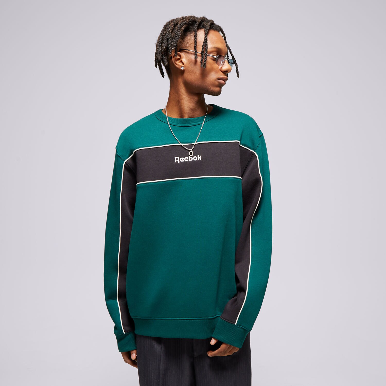 Muške dukserice REEBOK VESTA CL TEAM TRADITION CREW 100205660 zelena