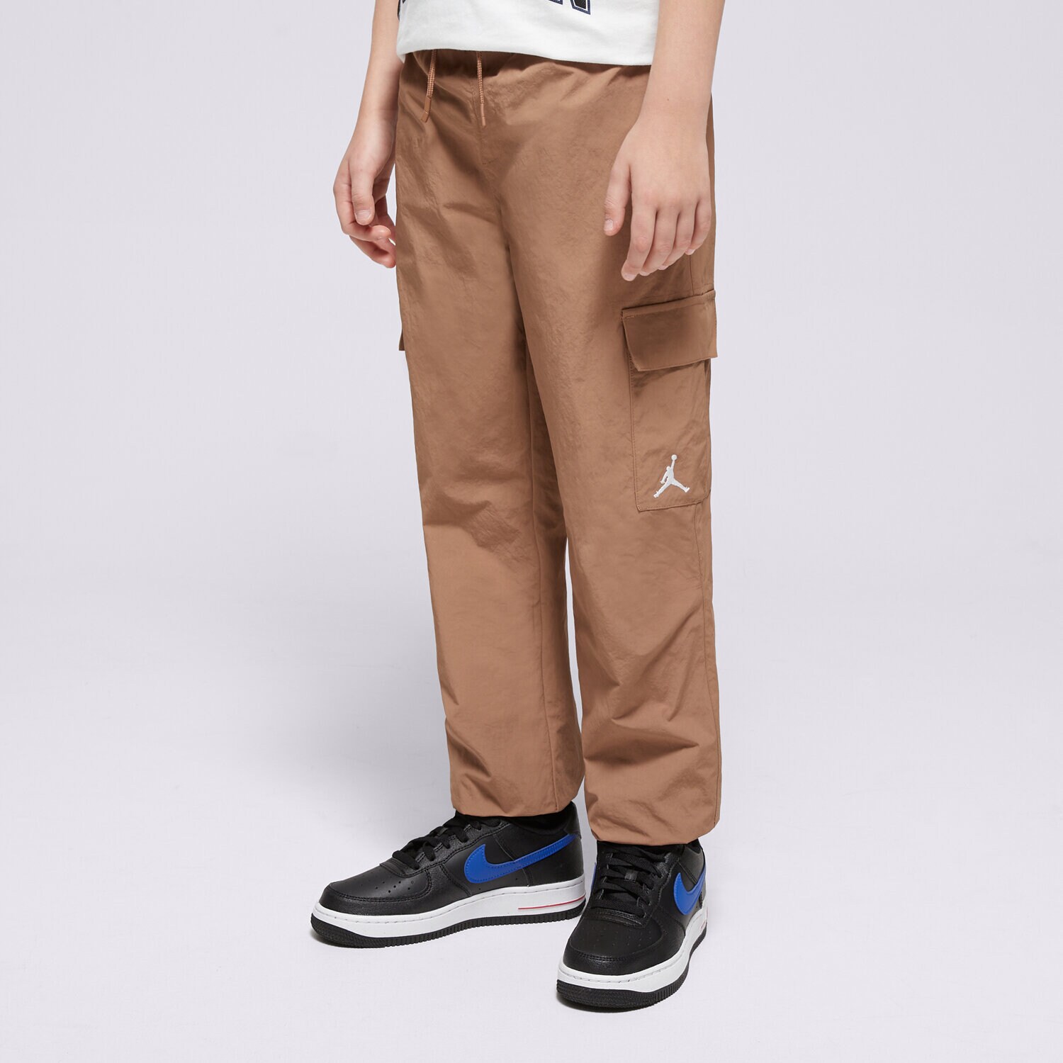 Dječje hlače JORDAN HLAČE JDB MJ DOUBLE CARGO PANT BOY 95D379-X1I smeđa