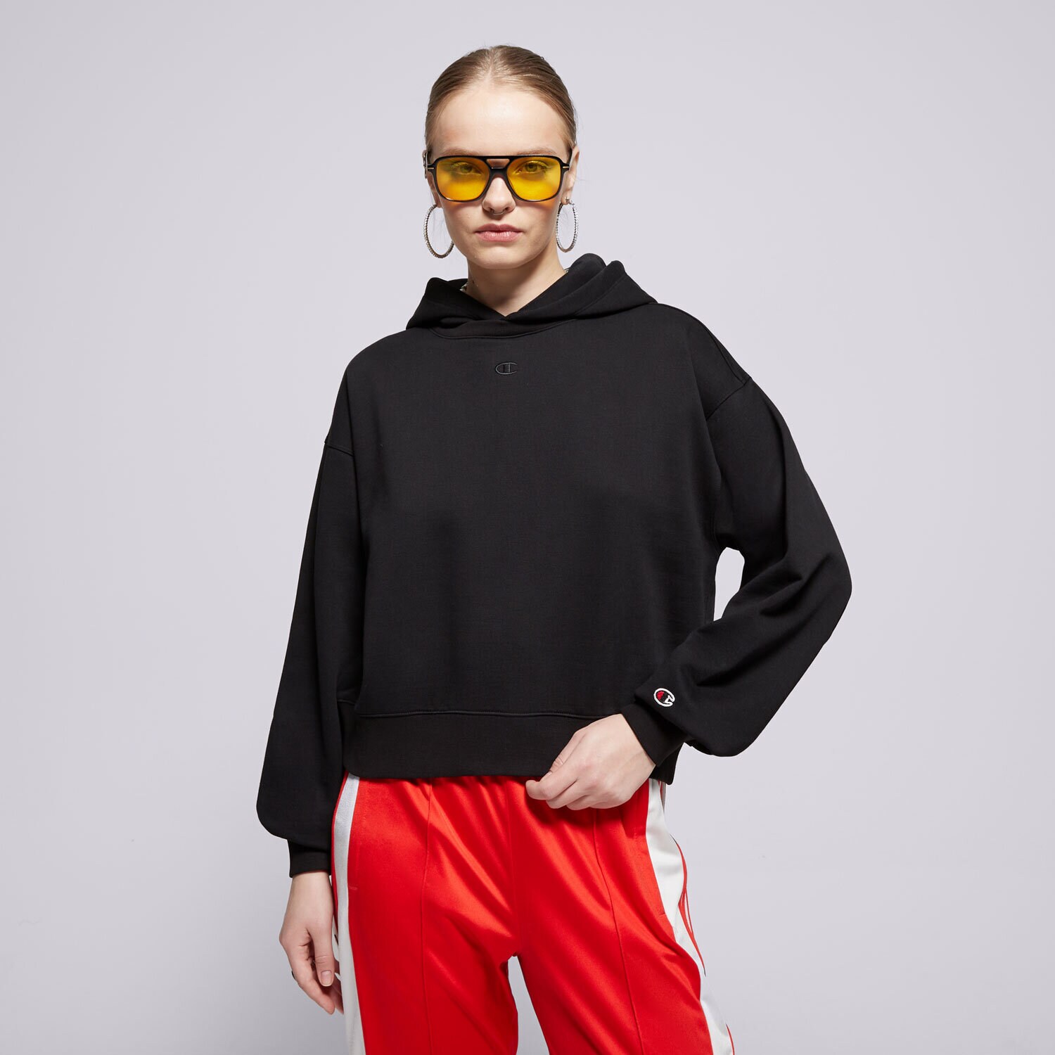 Ženske dukserice CHAMPION VESTA S KAPULJAČOM HOODED SWEATSHIRT 117539KK001 crna