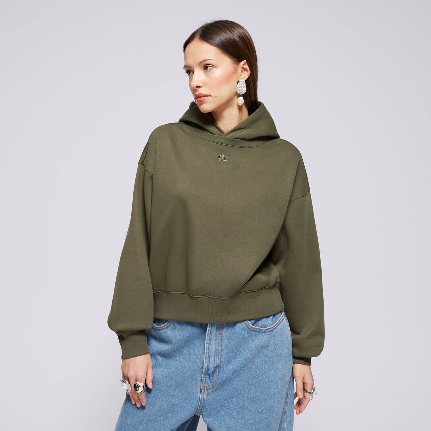Ženske dukserice CHAMPION VESTA S KAPULJAČOM HOODED SWEATSHIRT 117539GS508 kaki