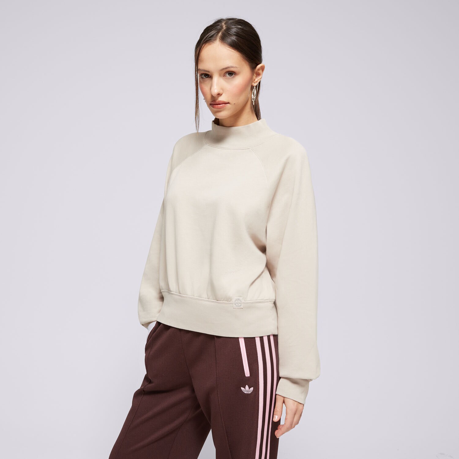 Ženske dukserice CHAMPION VESTA MOCK TURTLE NECK SWEATSHIRT 117637MS016 bež