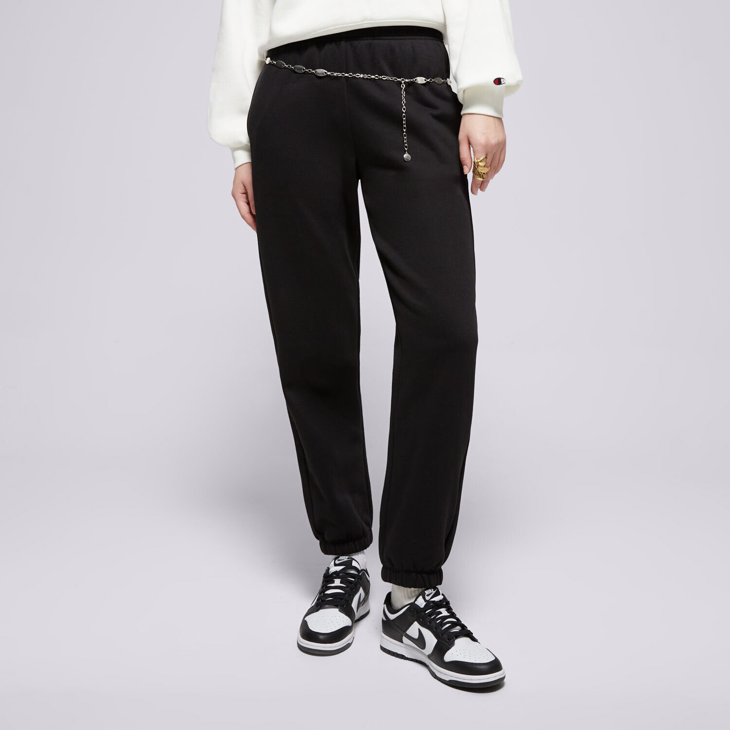 Ženske hlače CHAMPION HLAČE ELASTIC CUFF PANTS 117583KK001 crna