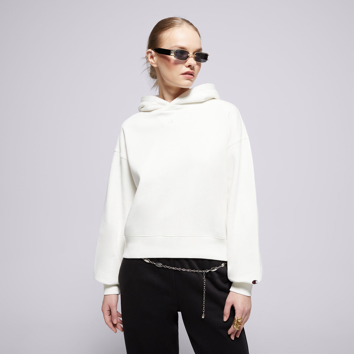 Ženske dukserice CHAMPION VESTA S KAPULJAČOM HOODED SWEATSHIRT 117539WW003 bijela
