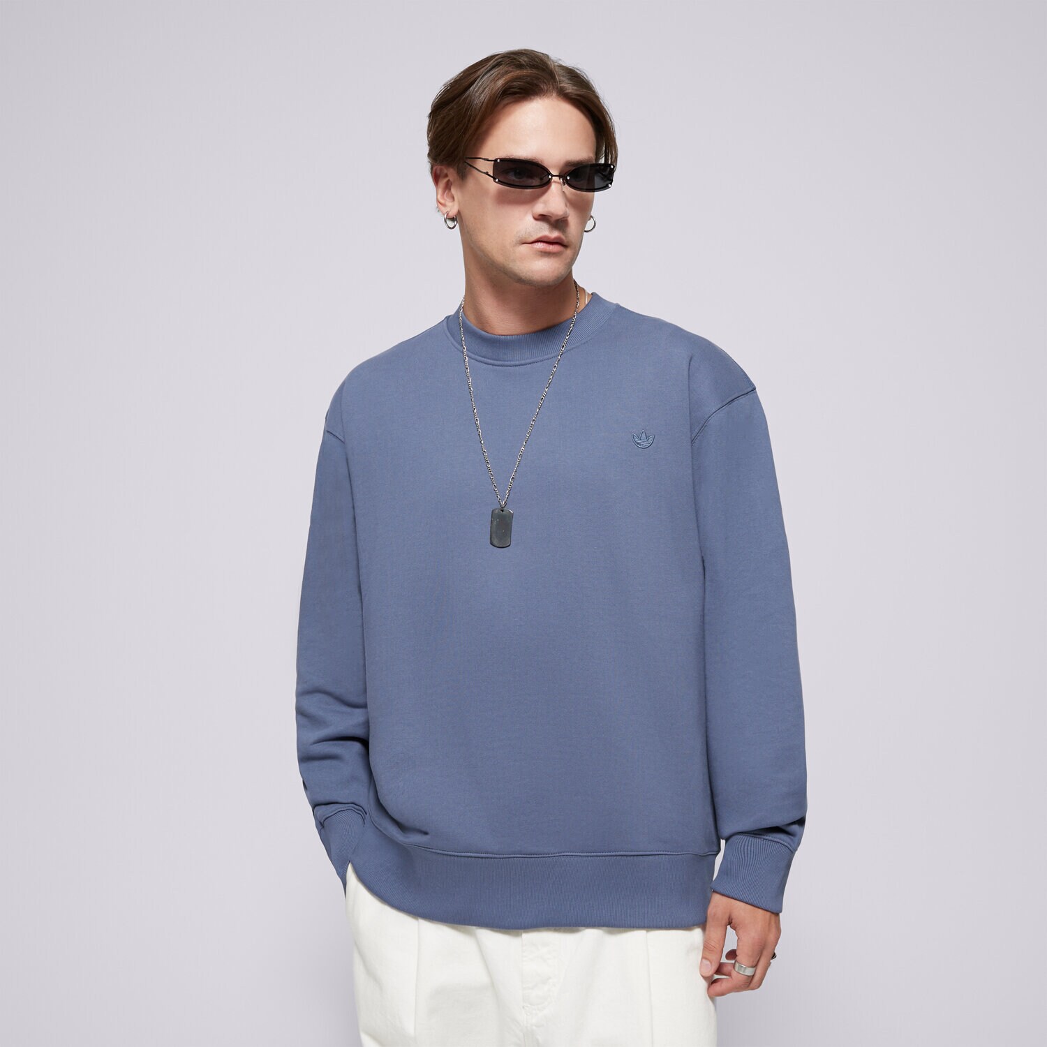 Muške dukserice ADIDAS VESTA P ESS CREW IX9813 tamno plava