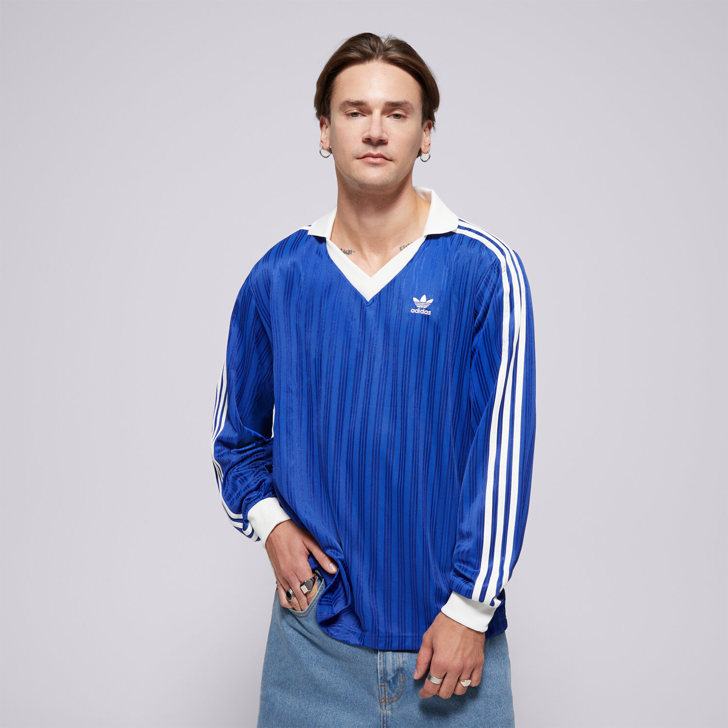Muške majice ADIDAS T-SHIRT PIQUE LS IX5227 plava