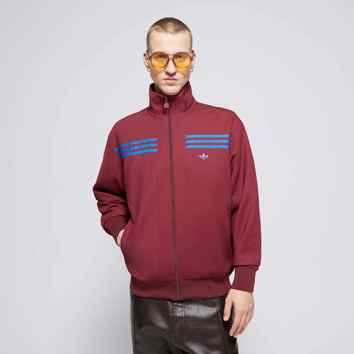 Muške dukserice ADIDAS VESTA RASKOPČANA BB TRACKTOP JN5963 bordo