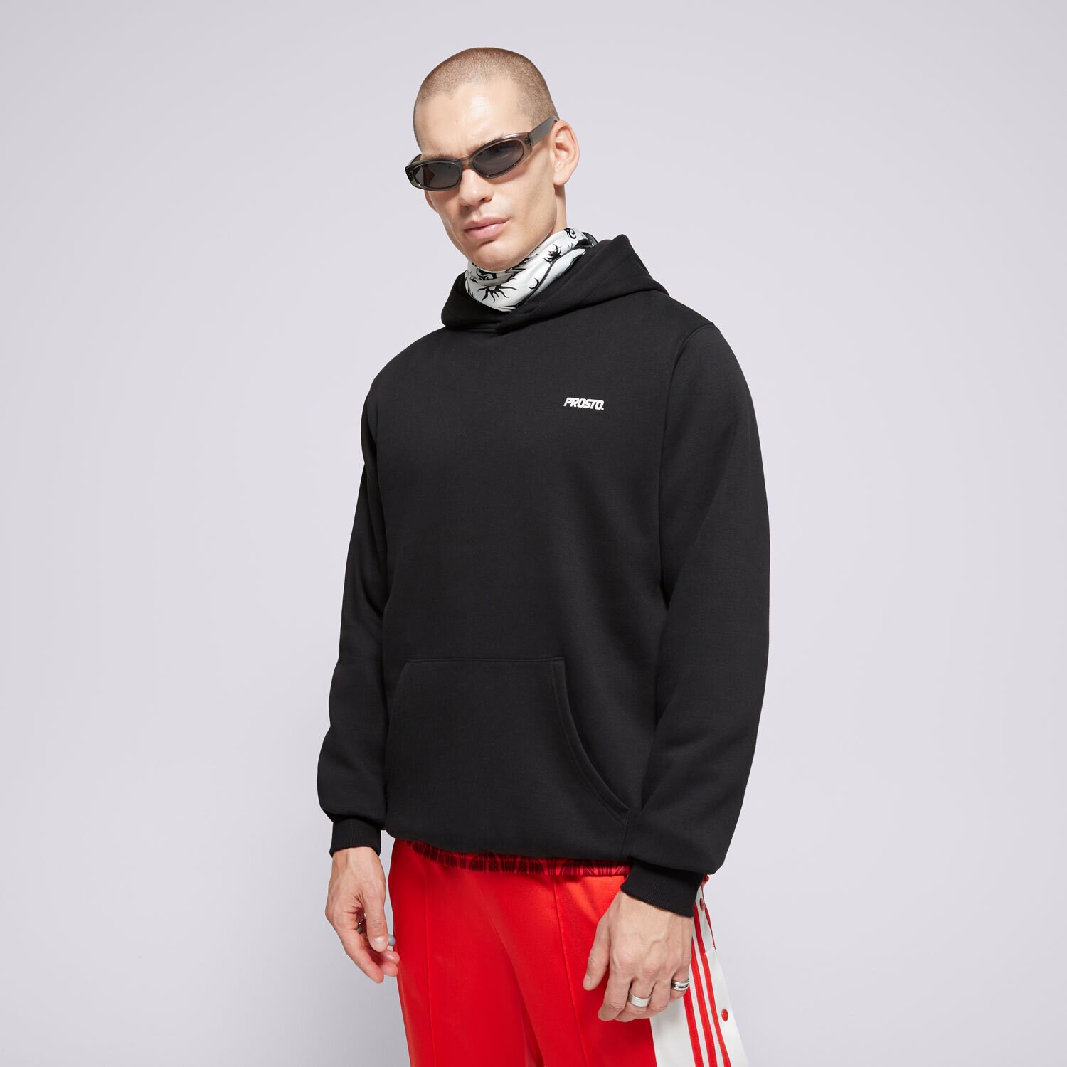 Muške dukserice PROSTO VESTA S KAPULJAČOM HOODIE GAMBLERS BLACK KL242MSWE2112 crna