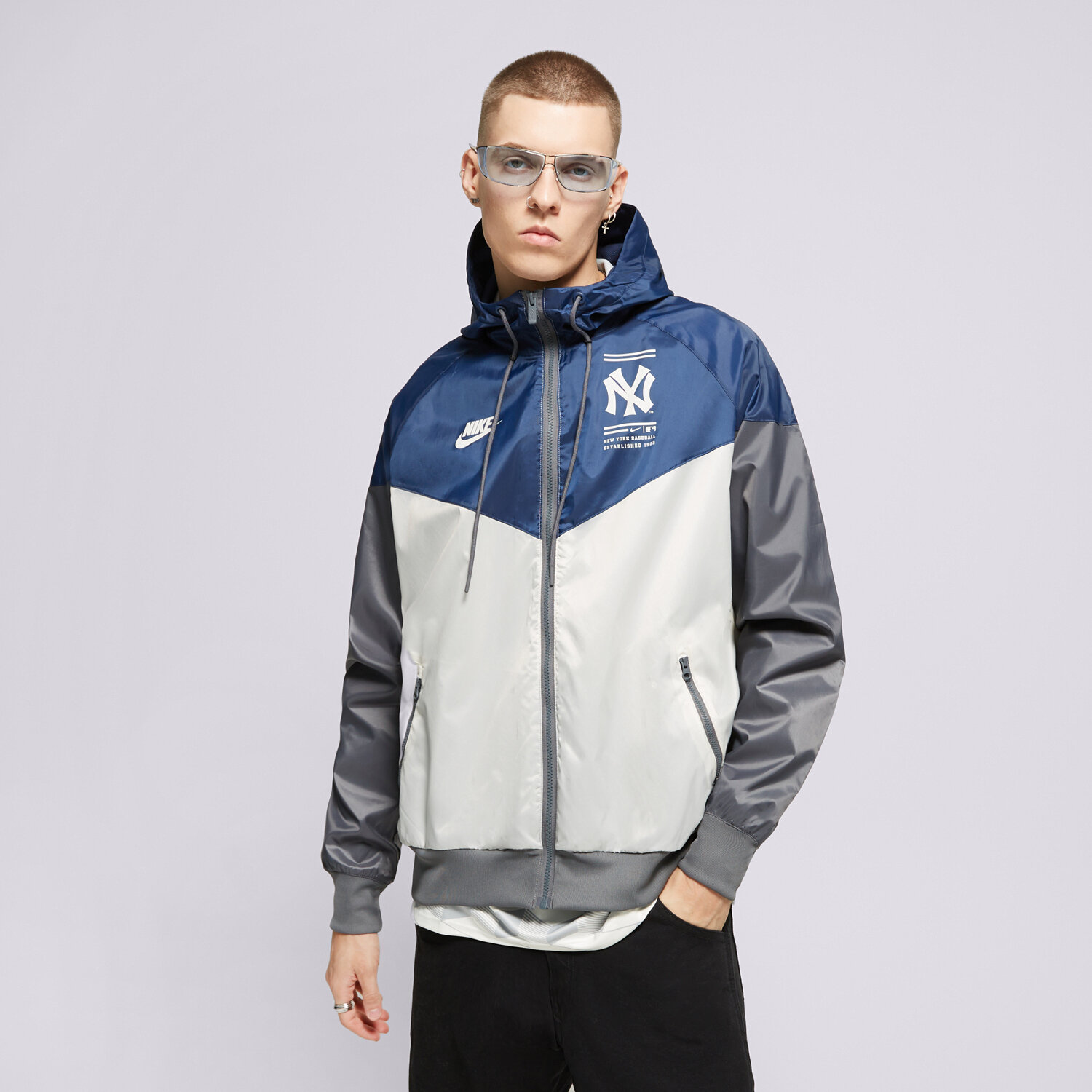 Muške prijelazne jakne NIKE JAKNA WINDRUNNER NEW YORK YANKEES MLB 01BZ-09IU-N27-WWC tamno plava