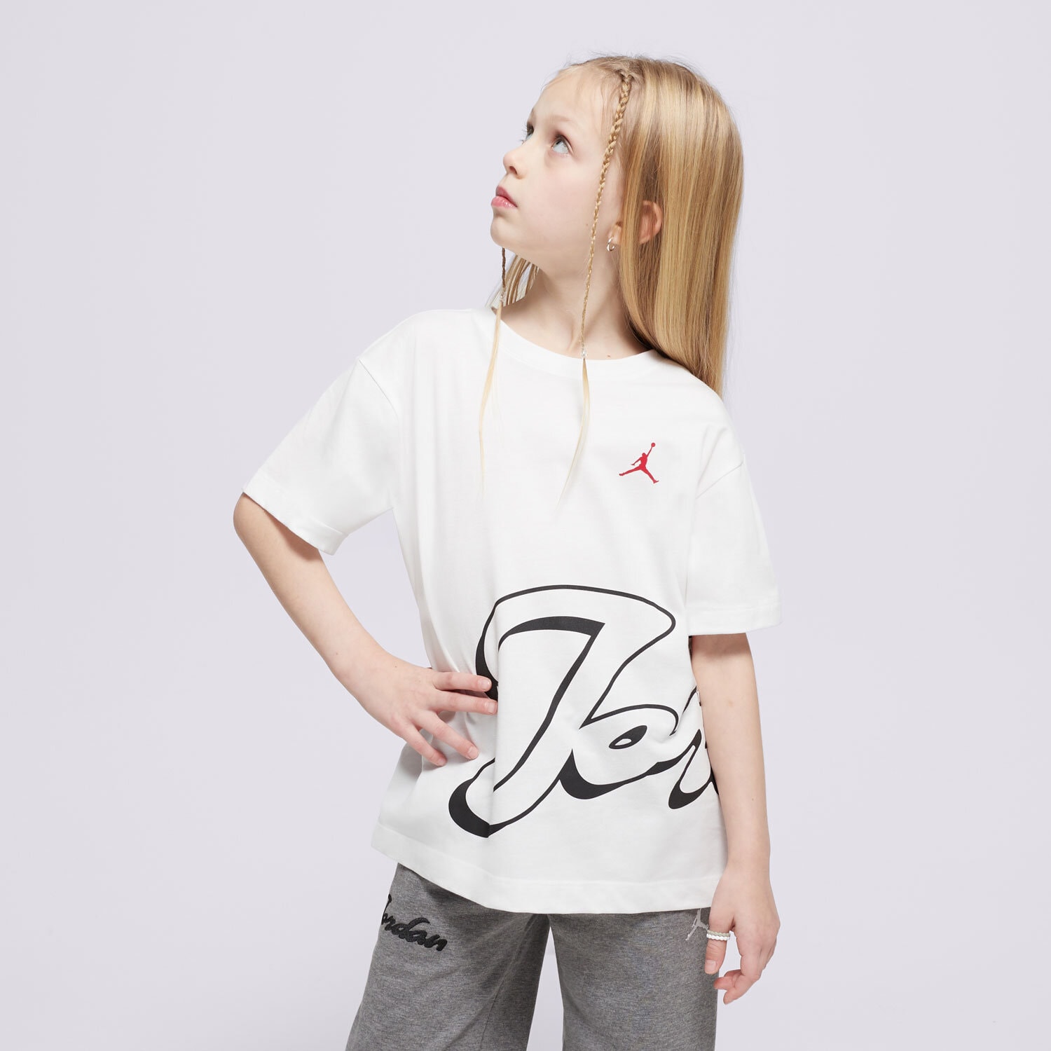 Dječje majice JORDAN T-SHIRT JDG JM ENCHANTMENT SCRIPT SS T GIRL 45D552-001 bijela
