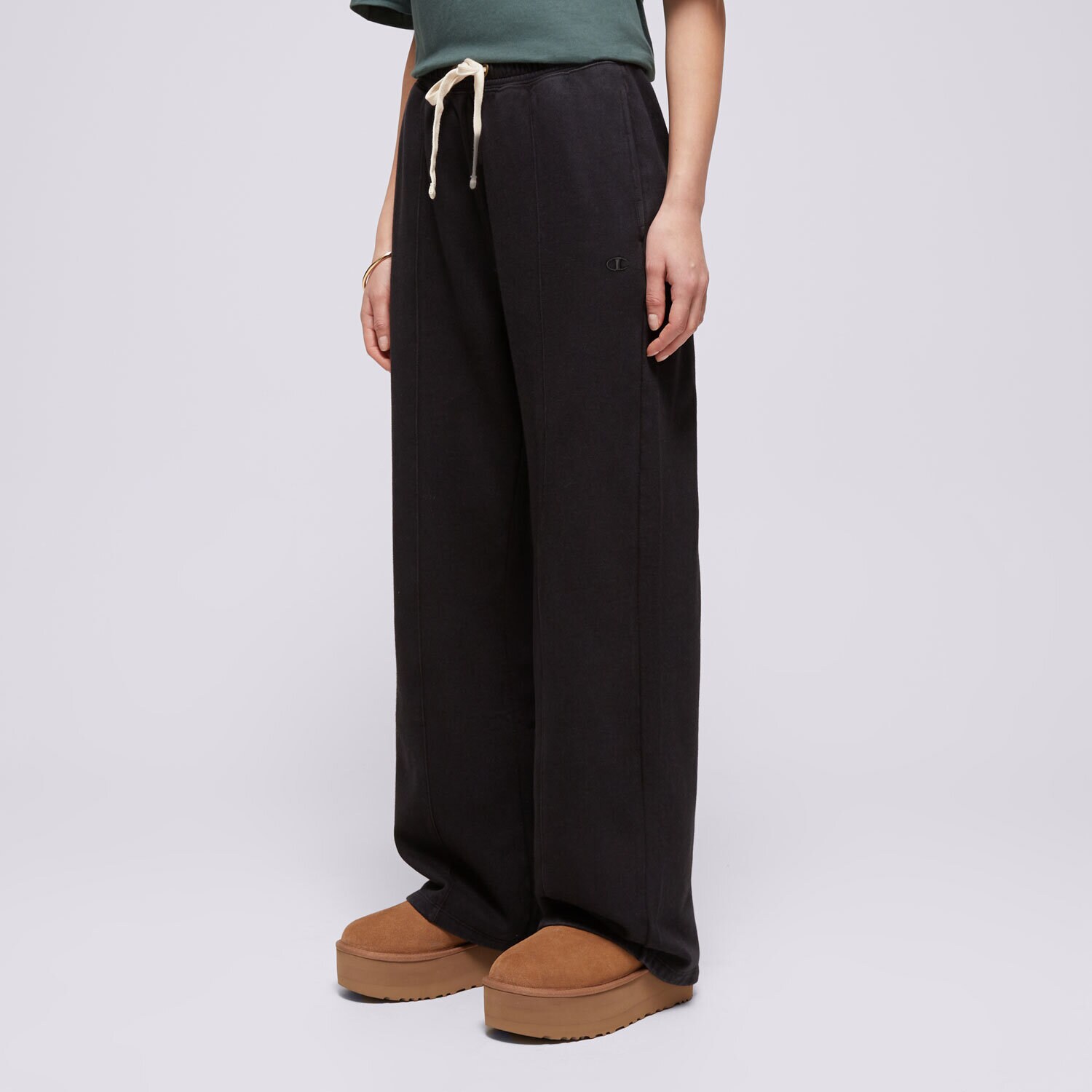 Ženske hlače CHAMPION HLAČE WIDE LEG PANTS 117638KK001 crna