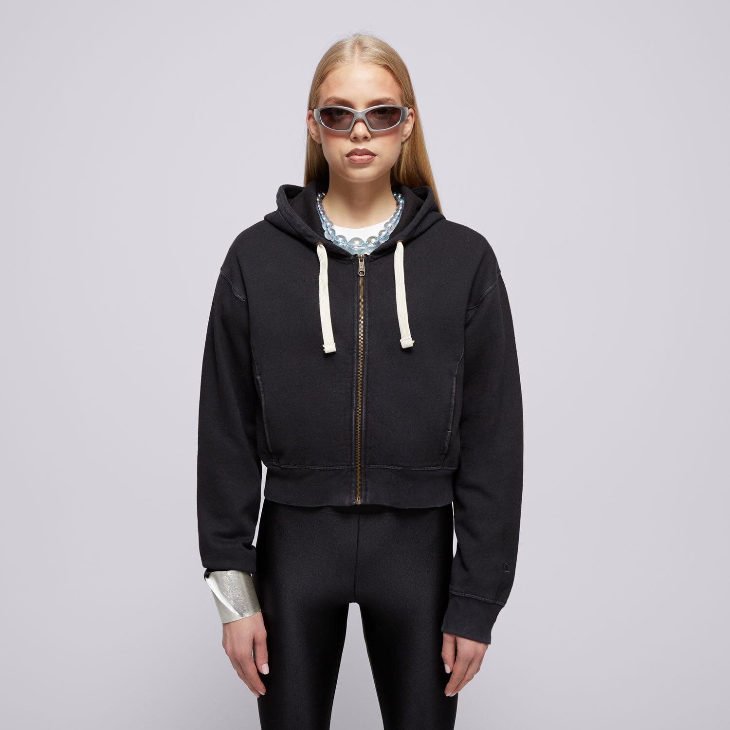 Ženske dukserice CHAMPION VESTA S KAPULJAČOM HOODED SWEATSHIRT 117631KK001 crna