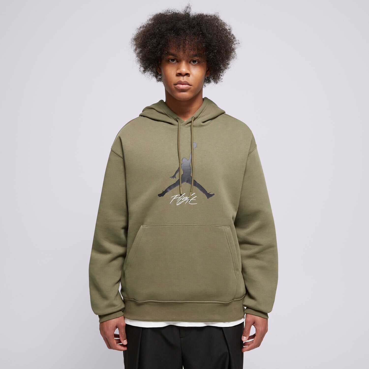 Muške dukserice JORDAN VESTA S KAPULJAČOM M J ESS FLC BASELINE HOODIE FD7545-222 kaki