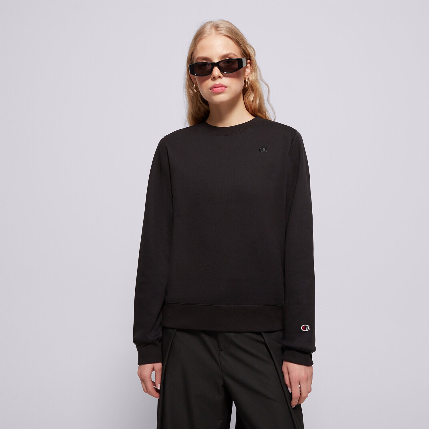 Ženske dukserice CHAMPION VESTA CREWNECK SWEATSHIRT 117582KK001 crna