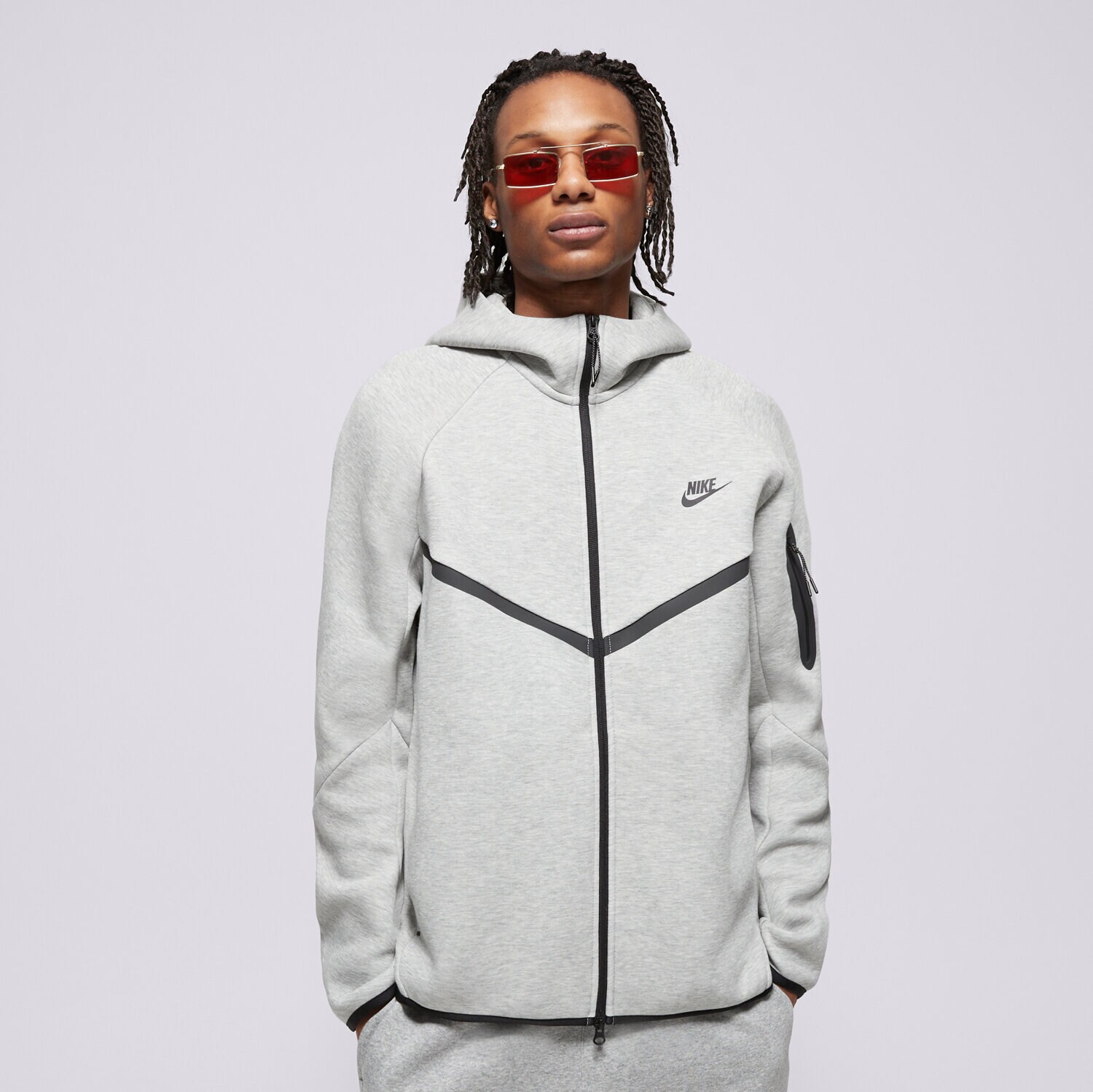 Muške dukserice NIKE VESTA S KAPULJAČOM M NK TCH FLC FZ WR HOODIE HV0949-063 siva
