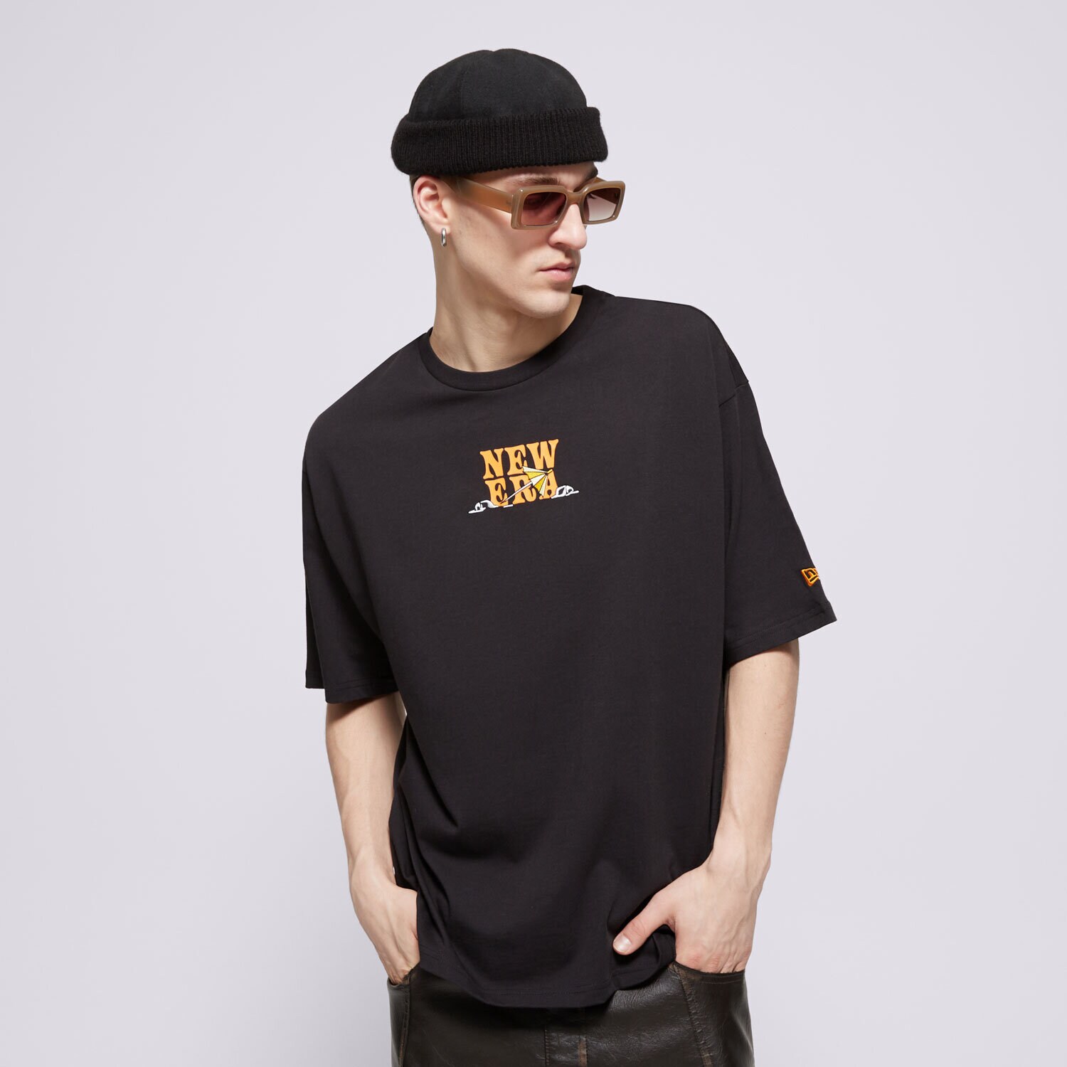 Muške majice NEW ERA T-SHIRT NE DRINK GRAPHIC OS NONE 60596305 crna