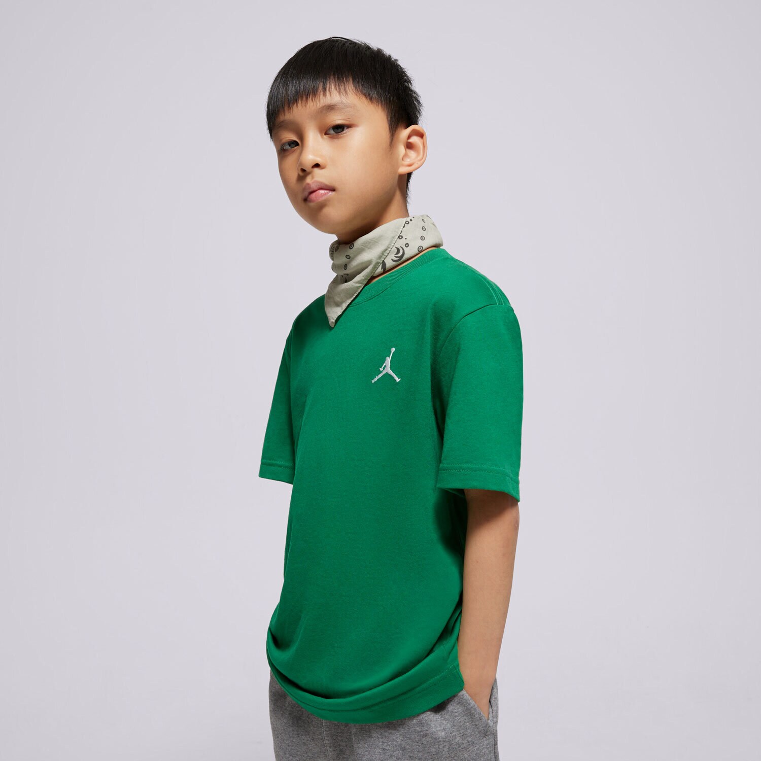 Dječje majice JORDAN T-SHIRT JDB JUMPMAN AIR EMB BOY 95D266-E1P zelena