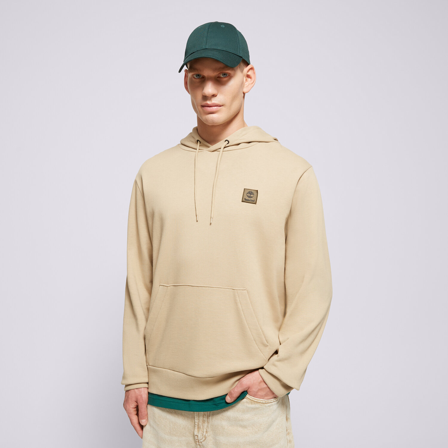 Muške dukserice TIMBERLAND VESTA S KAPULJAČOM WOVEN BADGE (LB) HOODIE LEMON TB0A2NFXDH41 bež