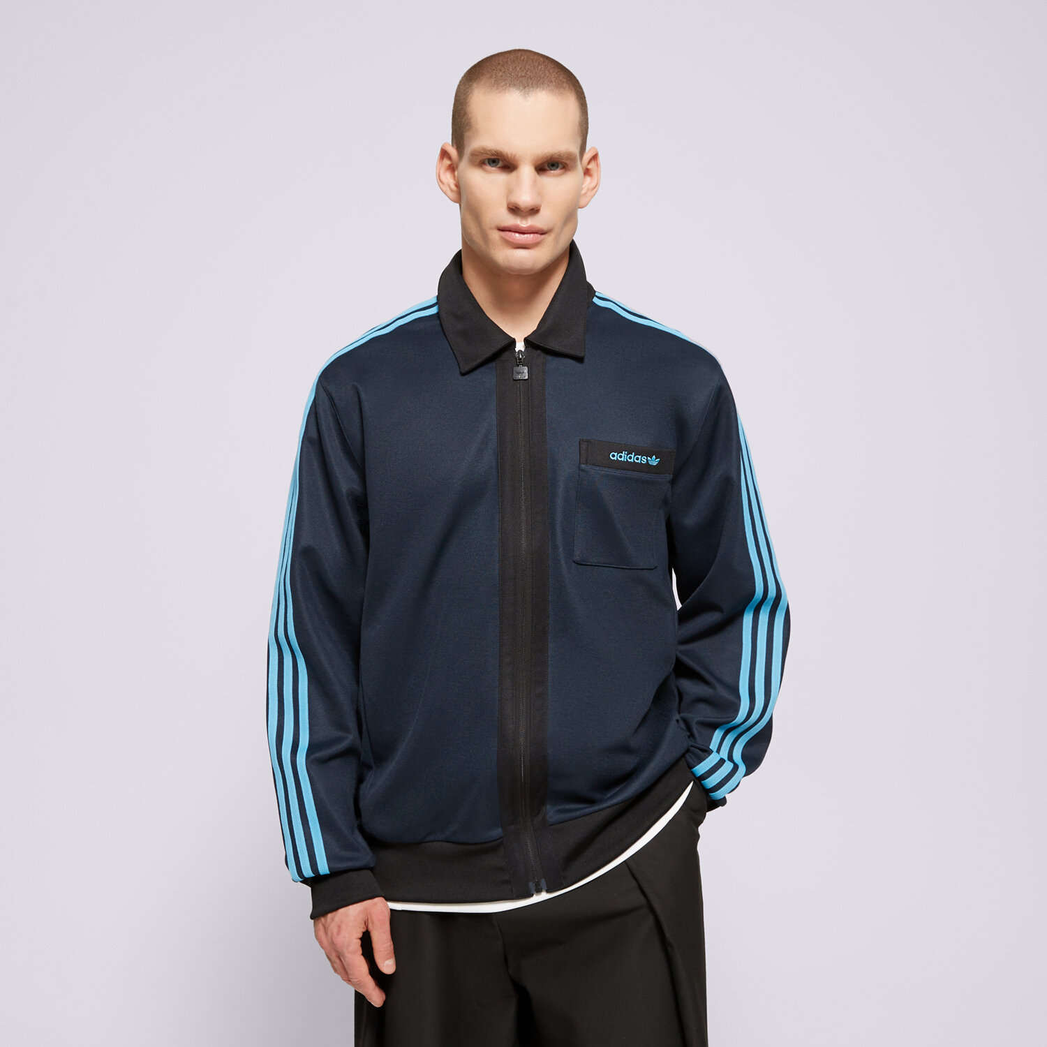 Muške dukserice ADIDAS VESTA RASKOPČANA TT JC8361 tamno plava
