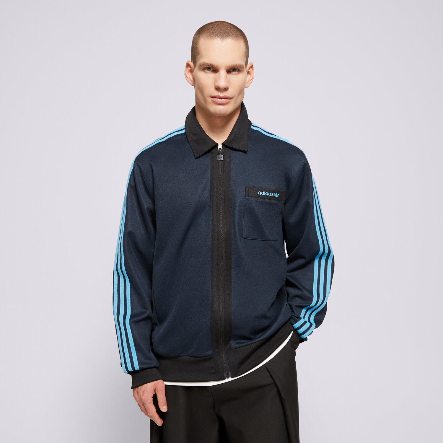 Muške dukserice ADIDAS VESTA RASKOPČANA TT JC8361 tamno plava