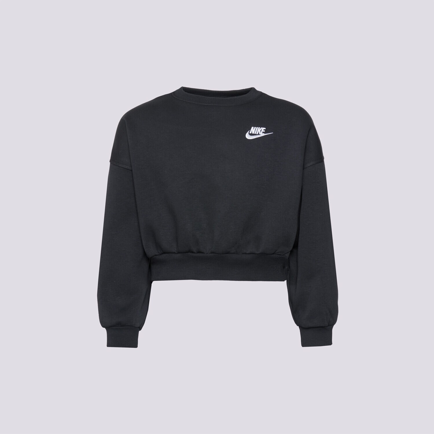 Dječje dukserice NIKE VESTA G NSW CLUB FLC BXY CRW LBR GIRL FZ9244-010 crna