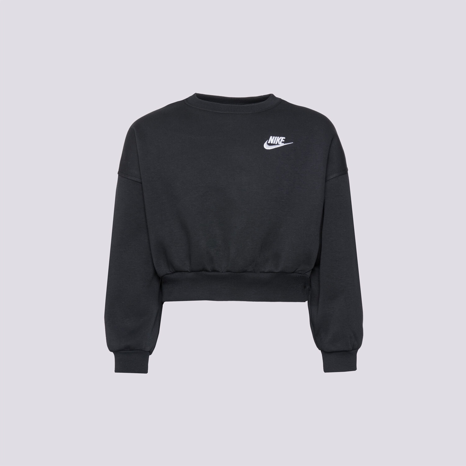 Dječje dukserice NIKE VESTA G NSW CLUB FLC BXY CRW LBR GIRL FZ9244-010 crna