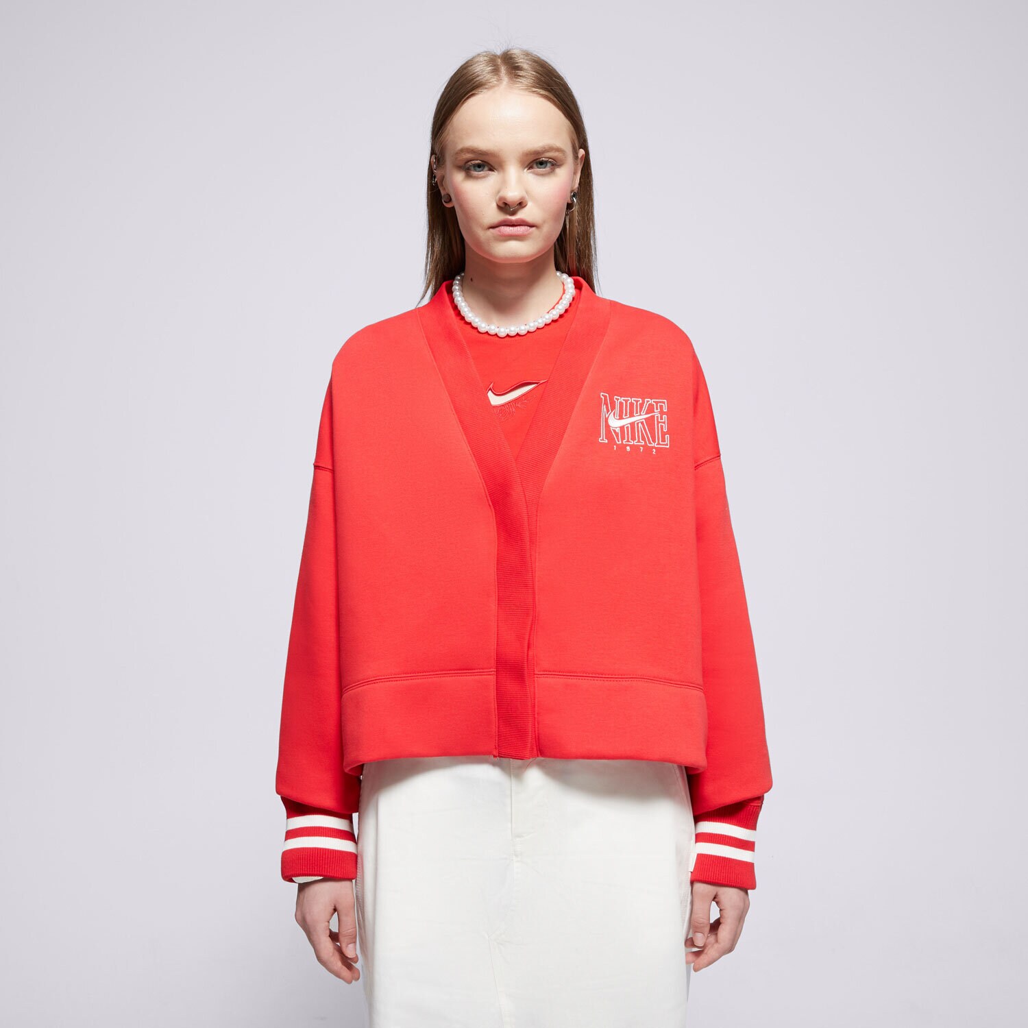 Ženske dukserice NIKE VESTA RASKOPČANA W NSW PHNX CRDGN HJ0946-657 crvena