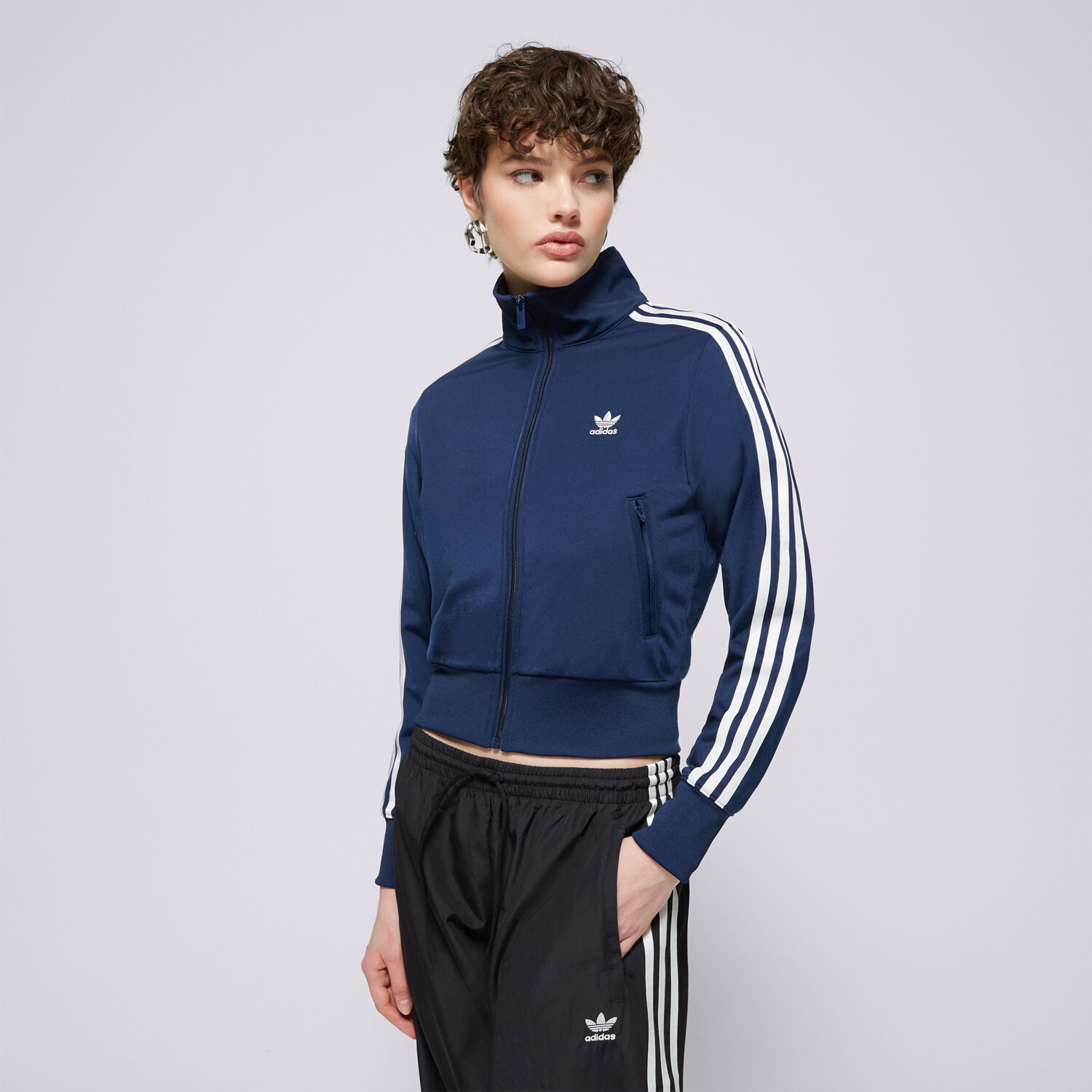 Ženske dukserice ADIDAS VESTA RASKOPČANA FIREBIRD JC8263 tamno plava