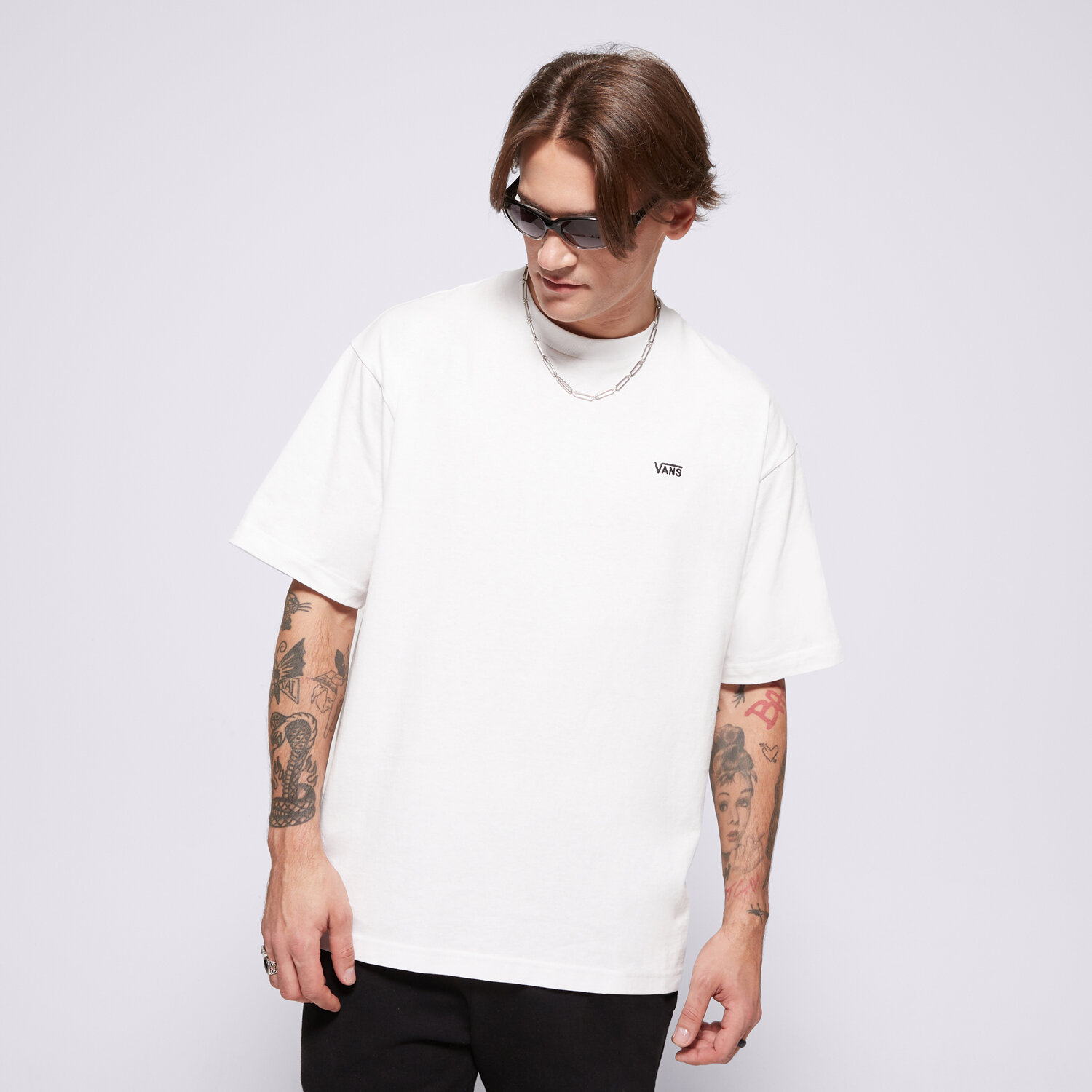 Muške majice VANS T-SHIRT LEFT CHEST II LOOSE SS VN000P1PWHT1 bijela