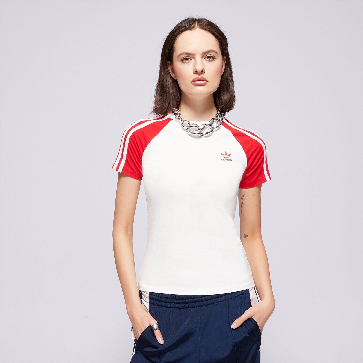 Ženske majice ADIDAS T-SHIRT 3S SLIM TEE JD0835 bijela