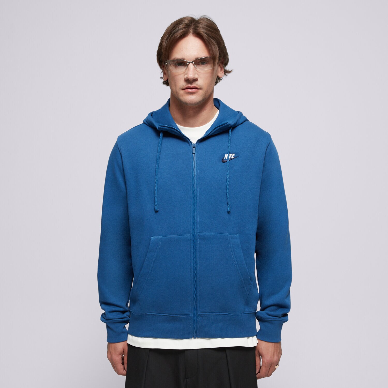 Muške dukserice NIKE VESTA RASKOPČANA S KAPULJAČOM   M NSW CLUB DT HDFZ DQ8384-476 plava