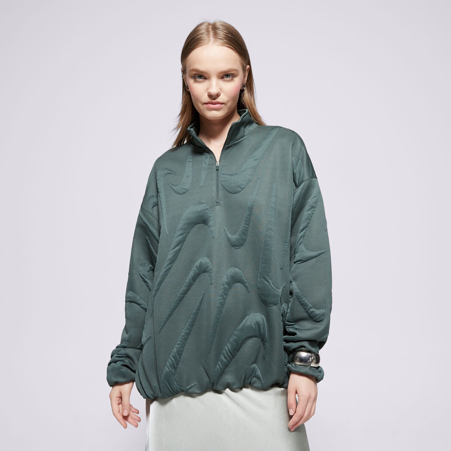 Ženske prijelazne jakne NIKE JAKNA W NSW CLLCTN COZY LOGO QZ FV7806-338 zelena