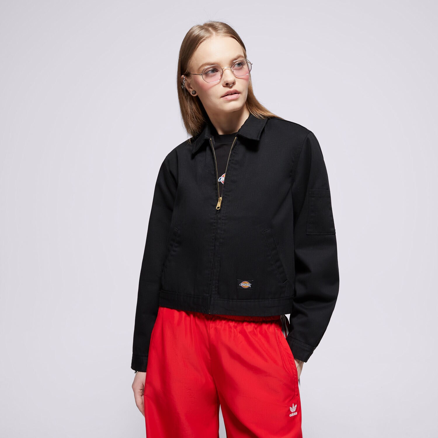 Ženske prijelazne jakne DICKIES JAKNA LINED EISENHOWER CROP W REC DK0A4Z23BLK1 crna