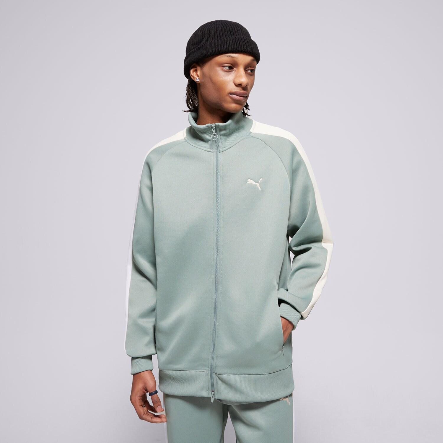 Muške dukserice PUMA VESTA RASKOPČANA T7 ALWAYS ON TRACK JACKET DK 629587 30 zelena