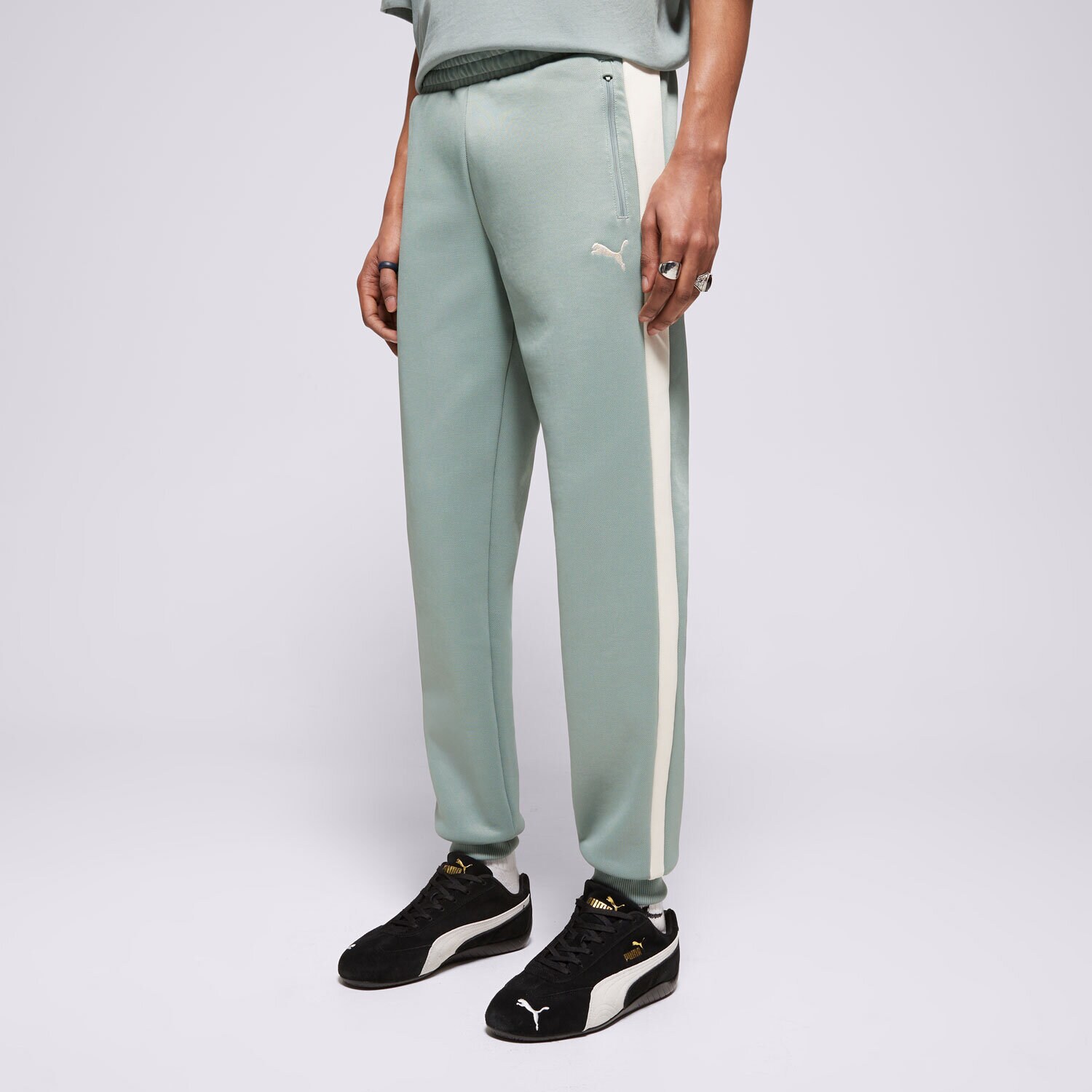 Muške hlače PUMA HLAČE T7 ALWAYS ON TRACK PANTS DK CL 629588 30 zelena