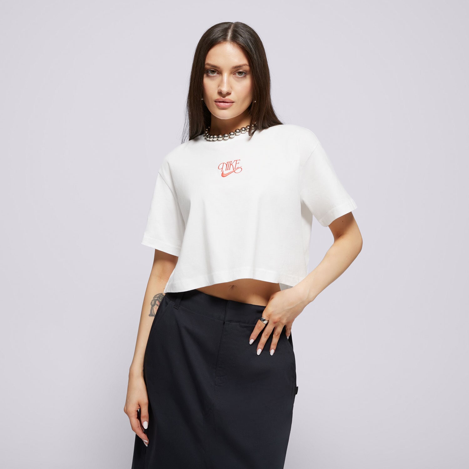 Ženske majice NIKE T-SHIRT W NSW SS CROP TEE IWD HF9500-100 bijela