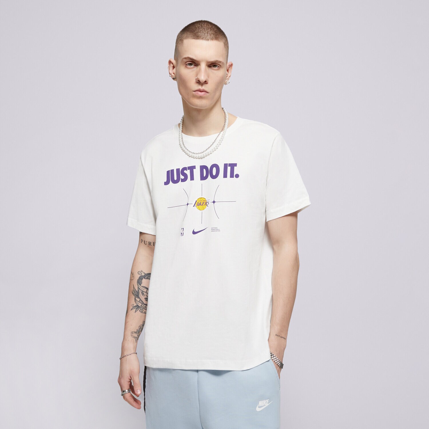Muške majice NIKE T-SHIRT LAL M NK ES NBA JDI SS TEE FQ6282-100 bijela