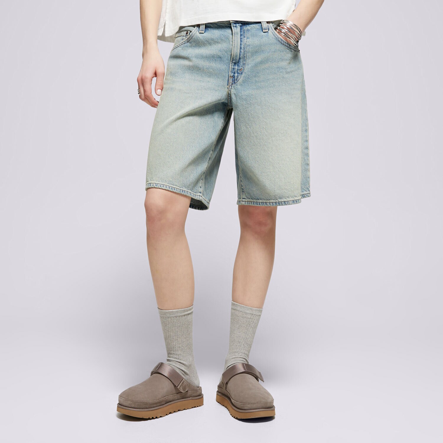 Ženske kratke hlače LEVI'S KRATKE HLAČE BAGGY DAD JORT 000MJ-0002 plava