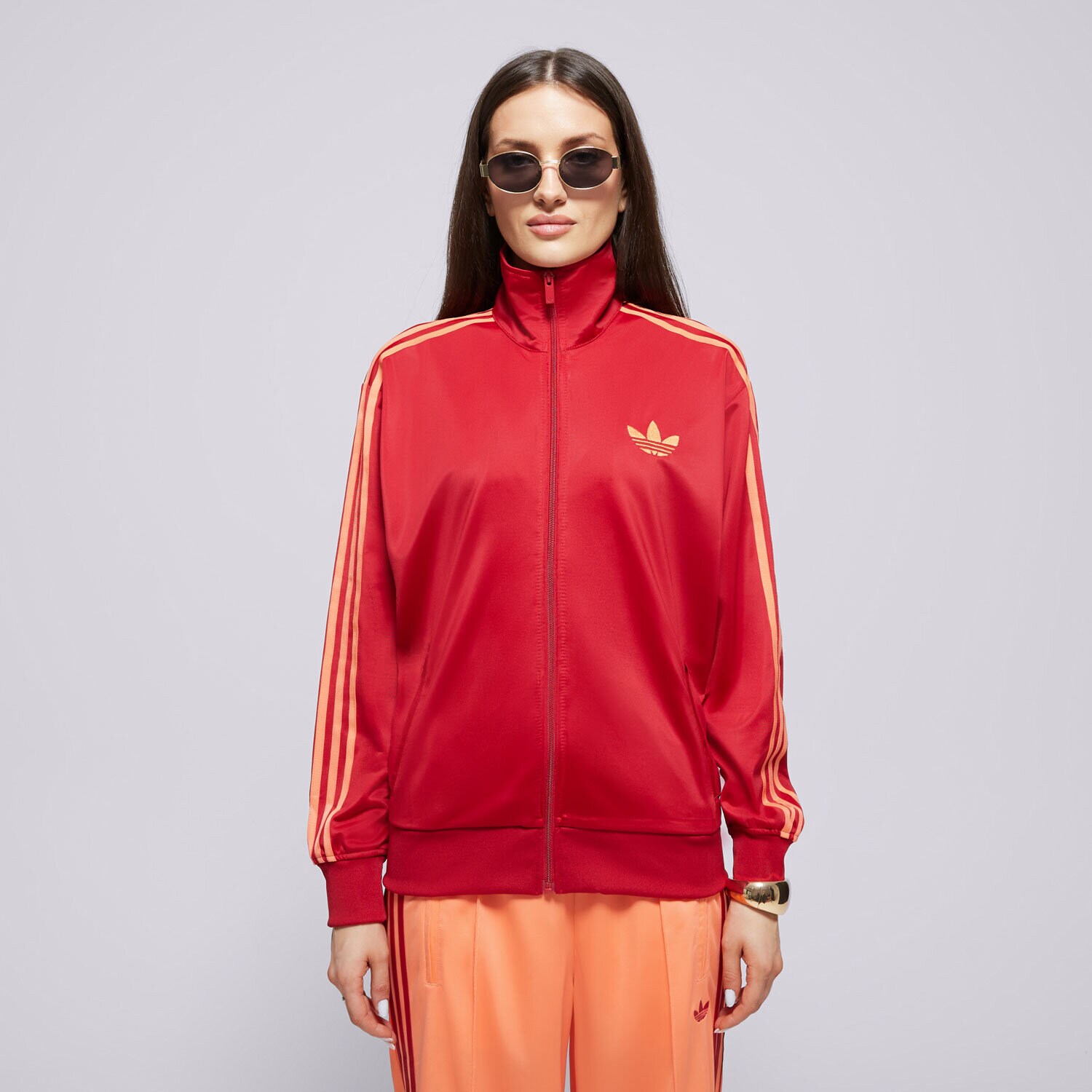 Ženske dukserice ADIDAS VESTA RASKOPČANA FBIRD LOOSE JP2295 bordo