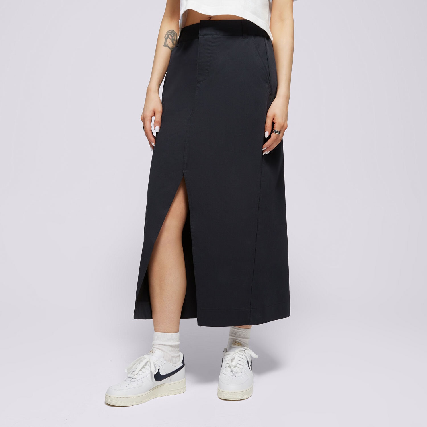 Ženske haljine i suknje NIKE KRATKA SUKNJA NSW CLLCTN TWILL SKIRT FRWY HQ8022-010 crna