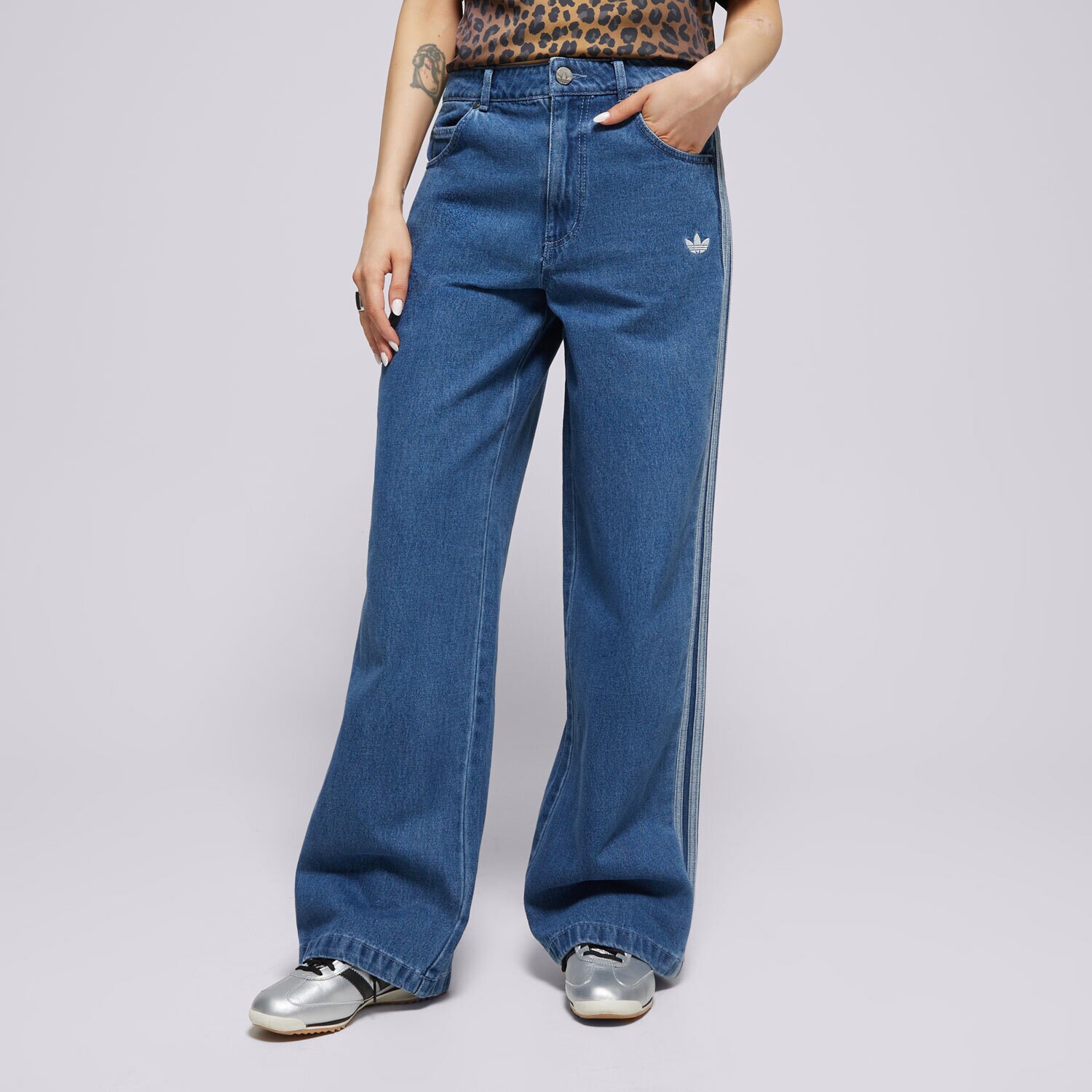 Ženske hlače ADIDAS HLAČE DENIM 3S PANT JD2574 plava