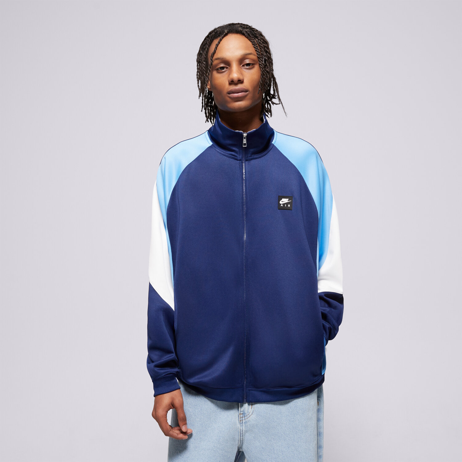 Muške dukserice NIKE VESTA RASKOPČANA M NIKE AIR PK FZ JKT HJ0632-492 tamno plava