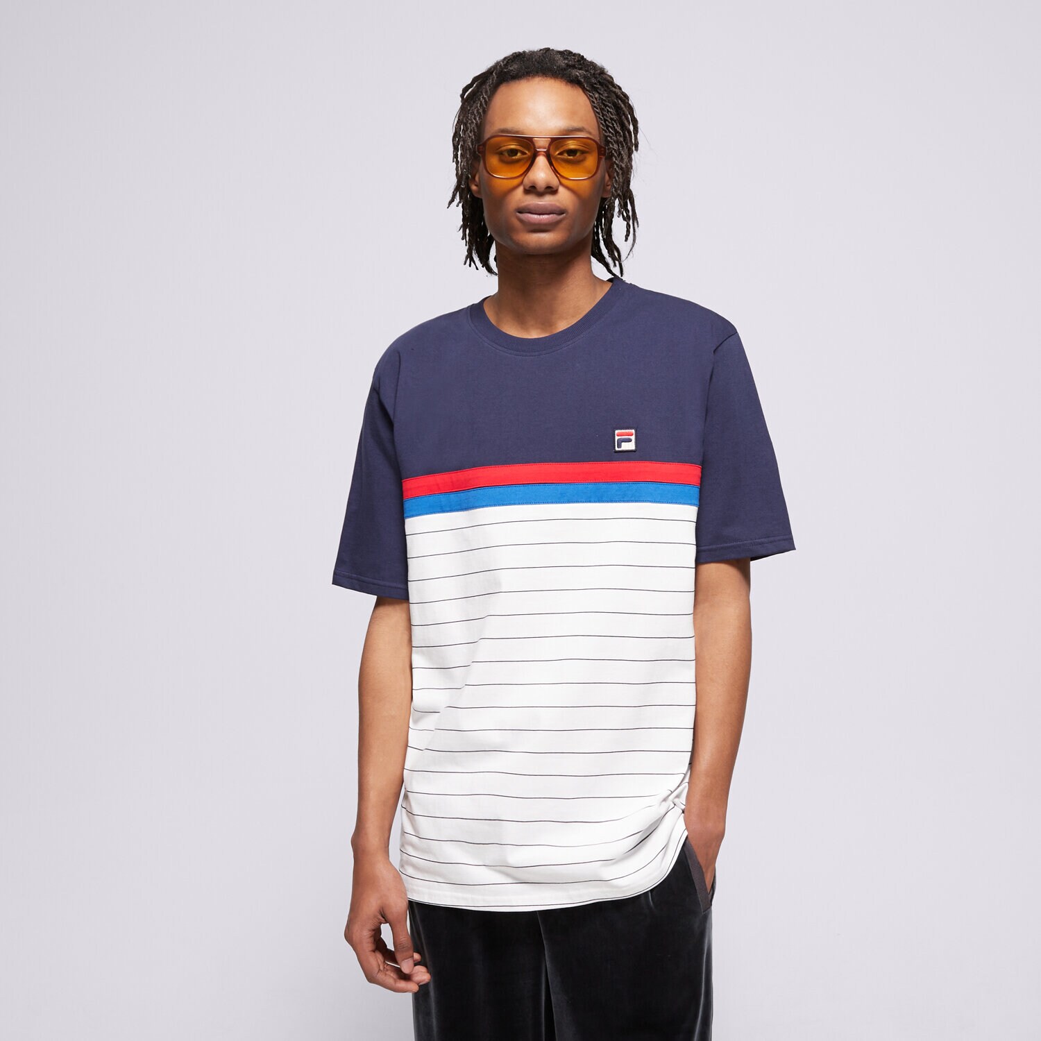 Muške majice FILA T-SHIRT CUT AND SEW WITH BB1 STRIPE SS25MH016410 šarena