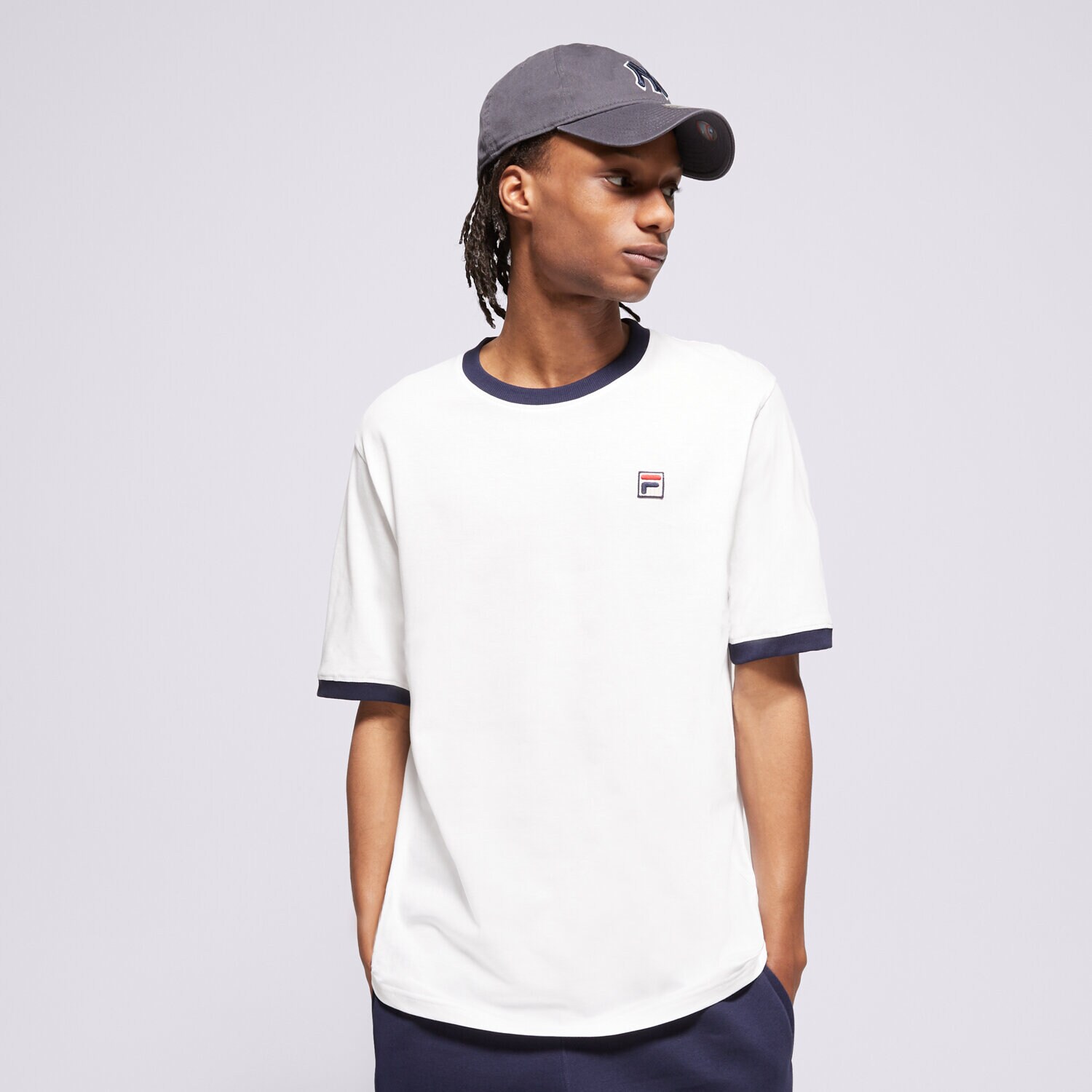 Muške majice FILA T-SHIRT CONTRAST RIB TEE LM1836AT101 bijela