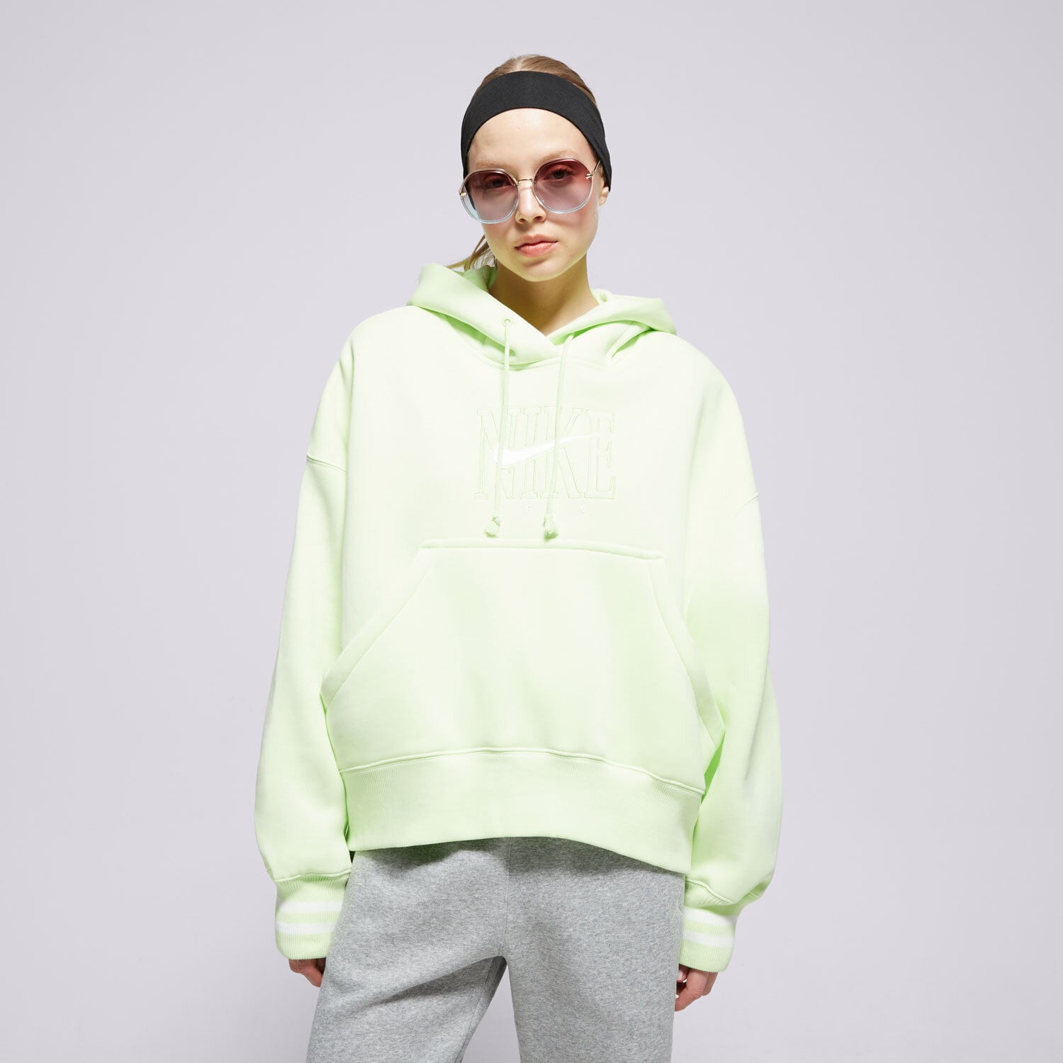 Ženske dukserice NIKE VESTA S KAPULJAČOM W   NSW PHNX FLC OOS GX PO HDY IB1984-360 zelena