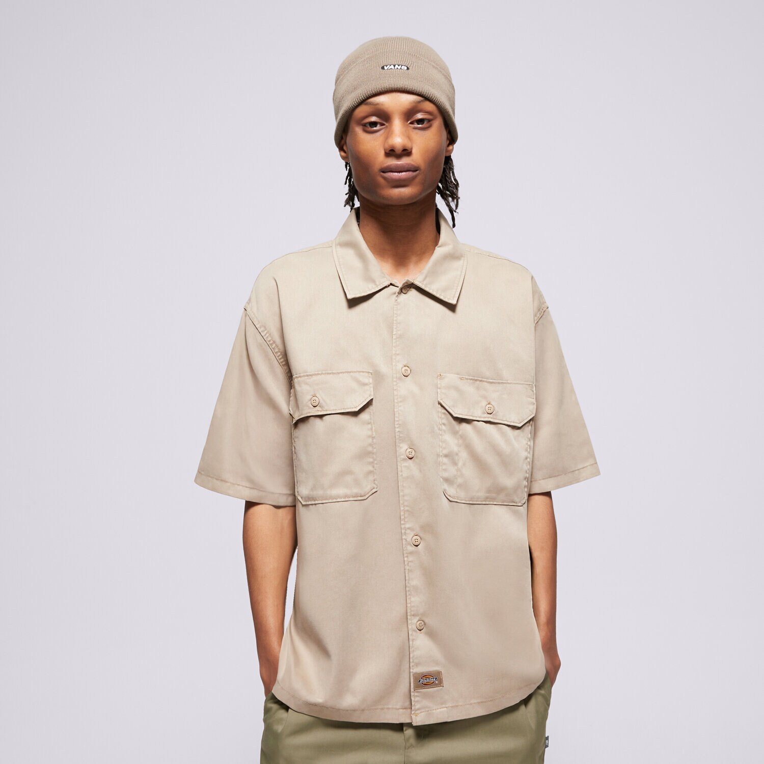 Muške košulje DICKIES KOŠULJA UNIONVILLE GD WORK SHIRT SS DK0A4Z7Q0DS1 bež